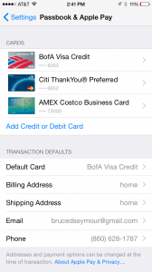 Passbook and Apple Pay