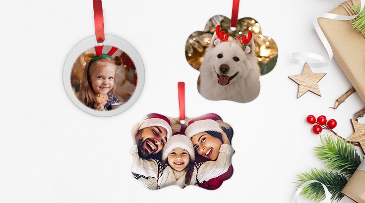 Decorate your tree with custom photo ornaments that display your most treasured memories. Or create a unique
          gift for your loved ones
