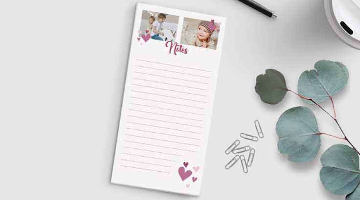 A practical but fun gift idea for yourself or a loved one! Add your favorite photos to a Magnetic Notepad to add a personal touch to your fridge.
