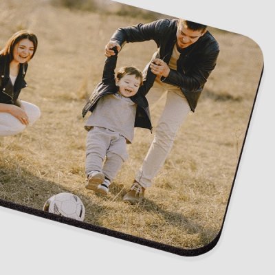 Our custom mouse pads come in 9.25 x 7.75 or 9.75 x 8.25, perfect for displaying your photos.