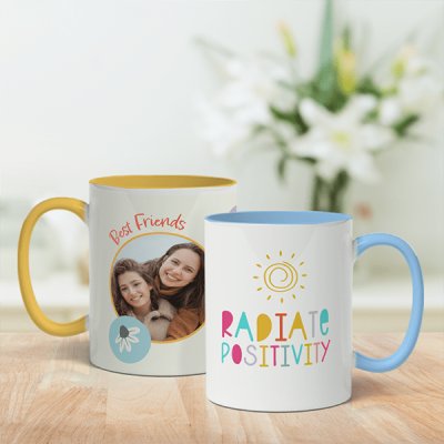 Sip and smile with a Custom Photo Mug. Simply choose from our wide range of colors and designs or upload your favorite photo.